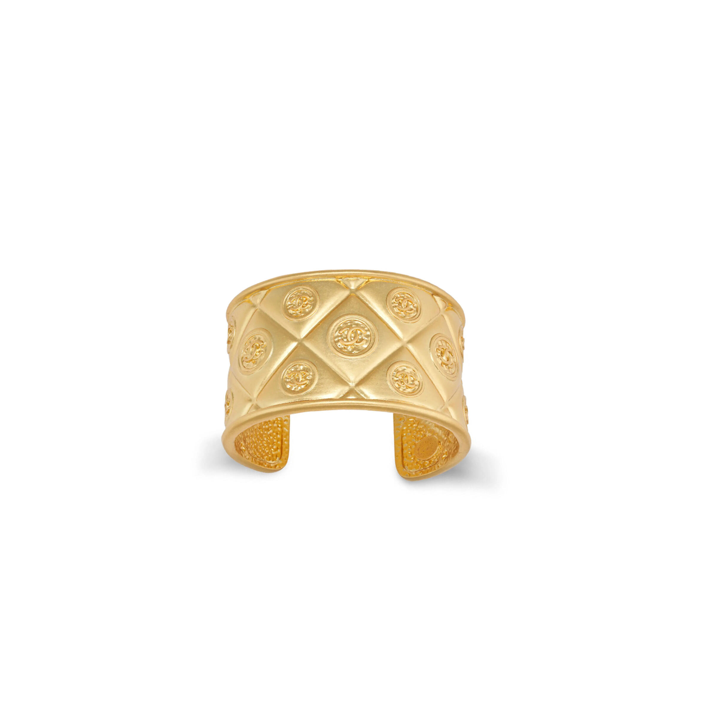 Ch**el a vintage cuff bangle in 24ct gold plated